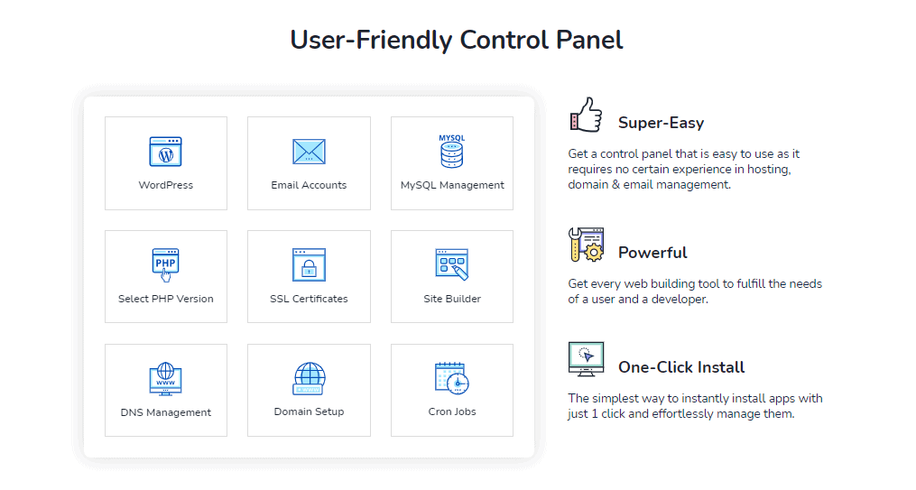 MilesWeb control panel