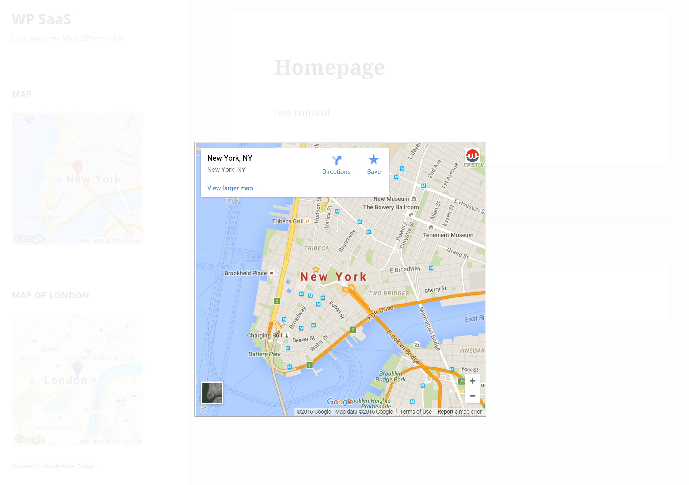 Google Maps Widget Thumbnail Screen 