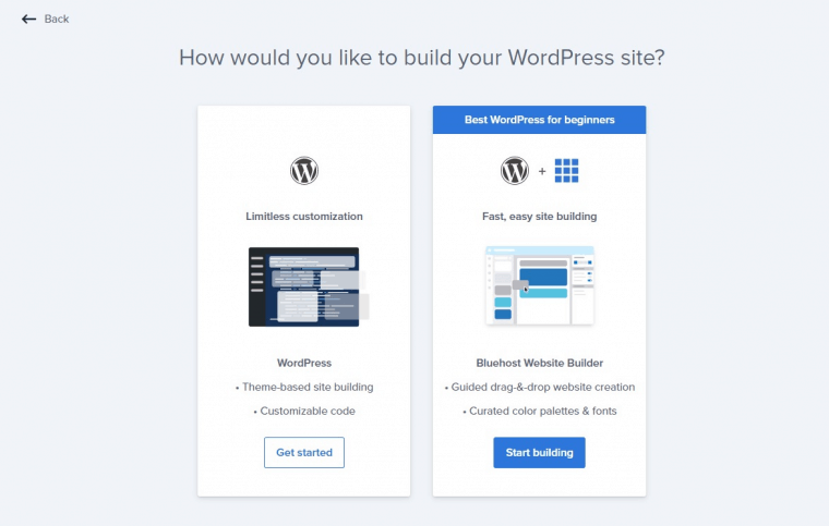 Bluehost website builder