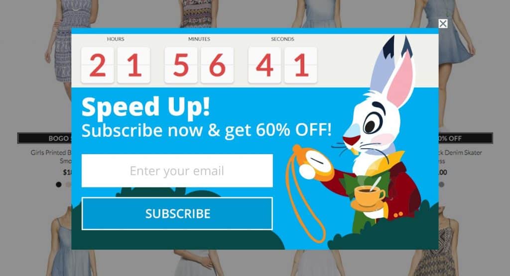 Subscription popup