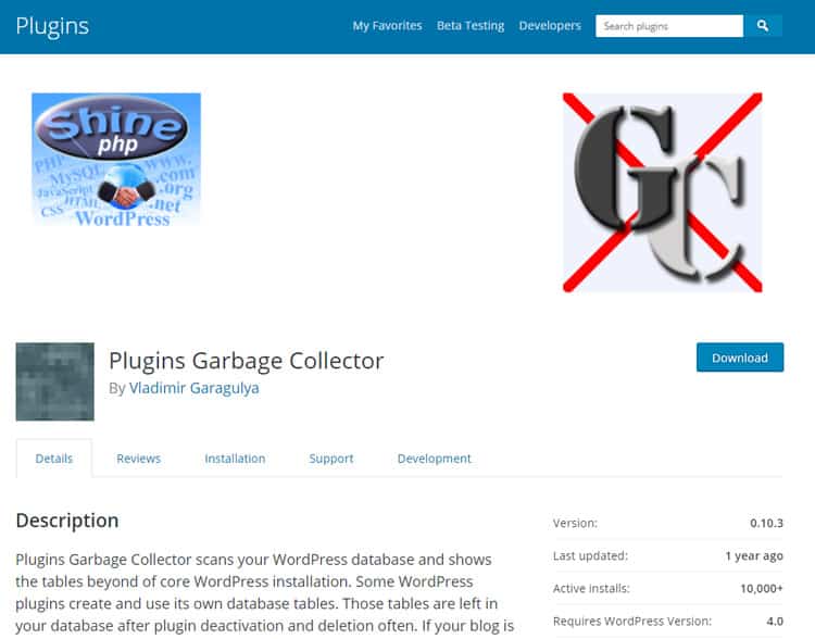 Plugins Garbage Collector