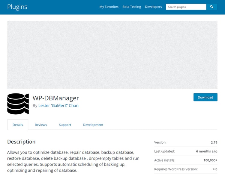 WP DBManager