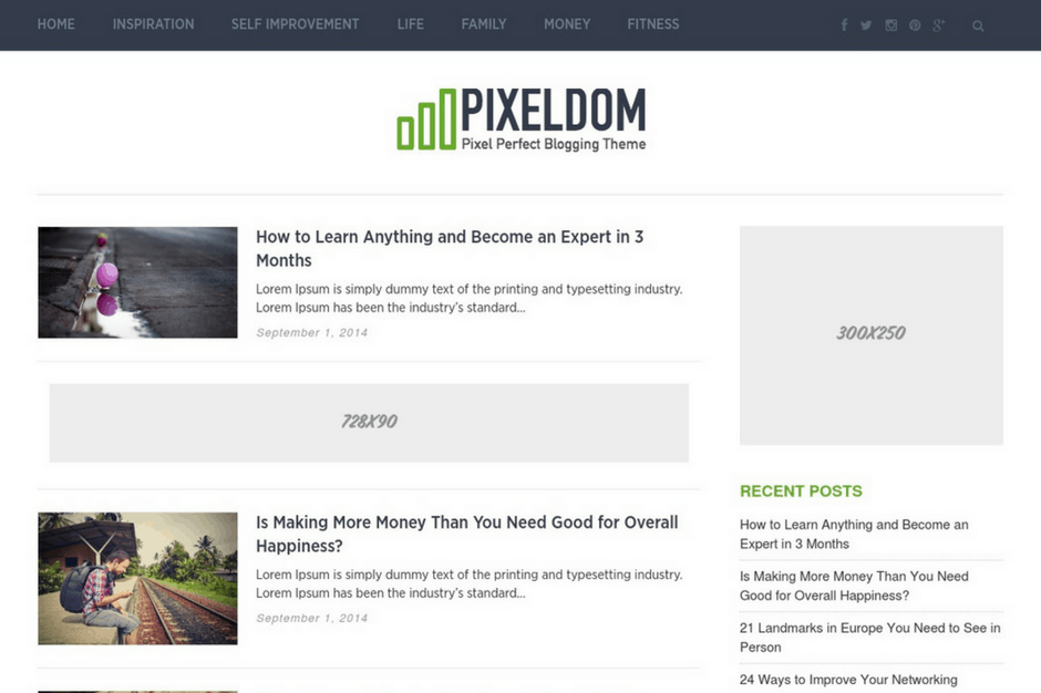 Pixeldom WordPRess theme