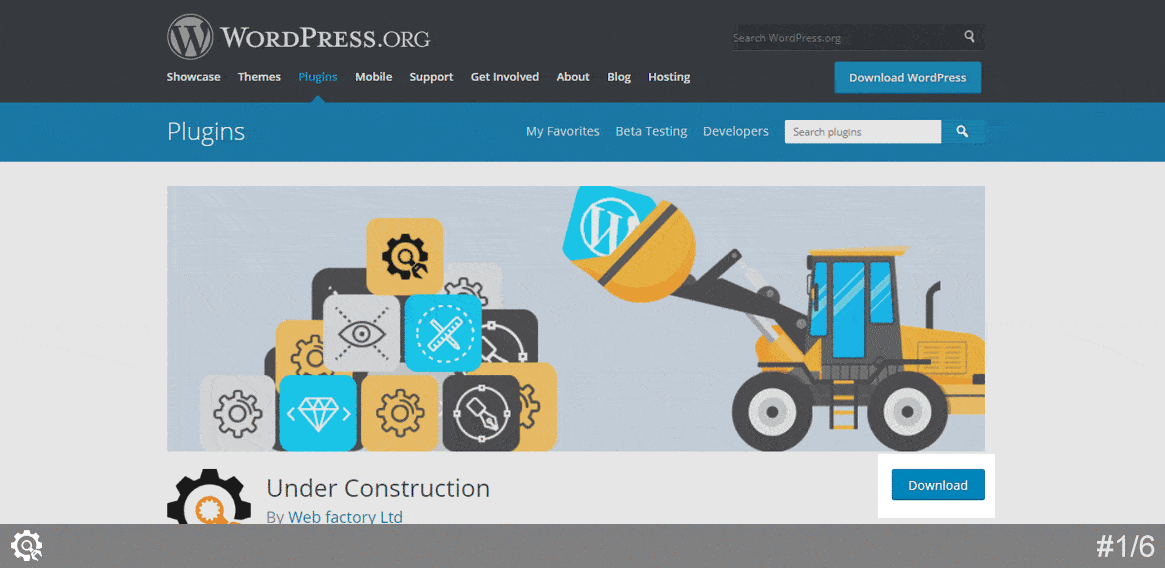 Install UnderConstructionPage plugin for WordPress