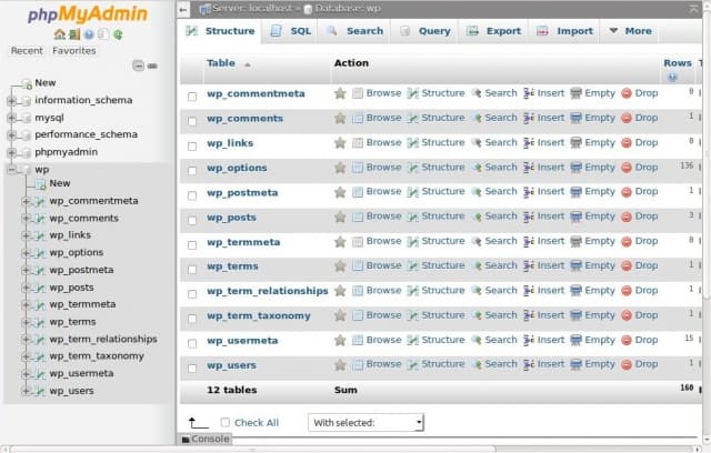 WordPress Database