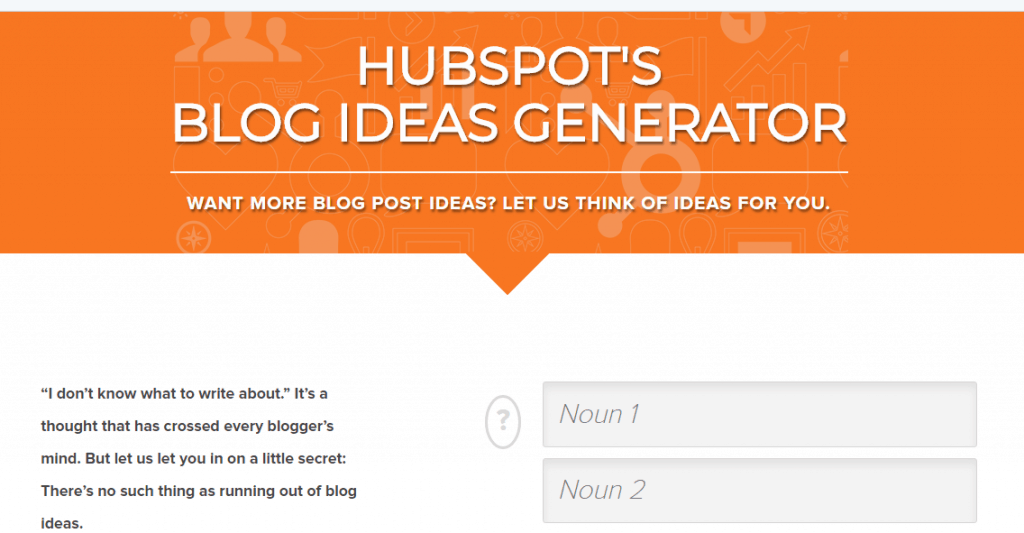 Hubspots Blog Topic Generator