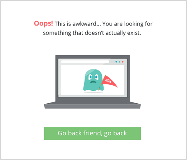 Creative 404 page