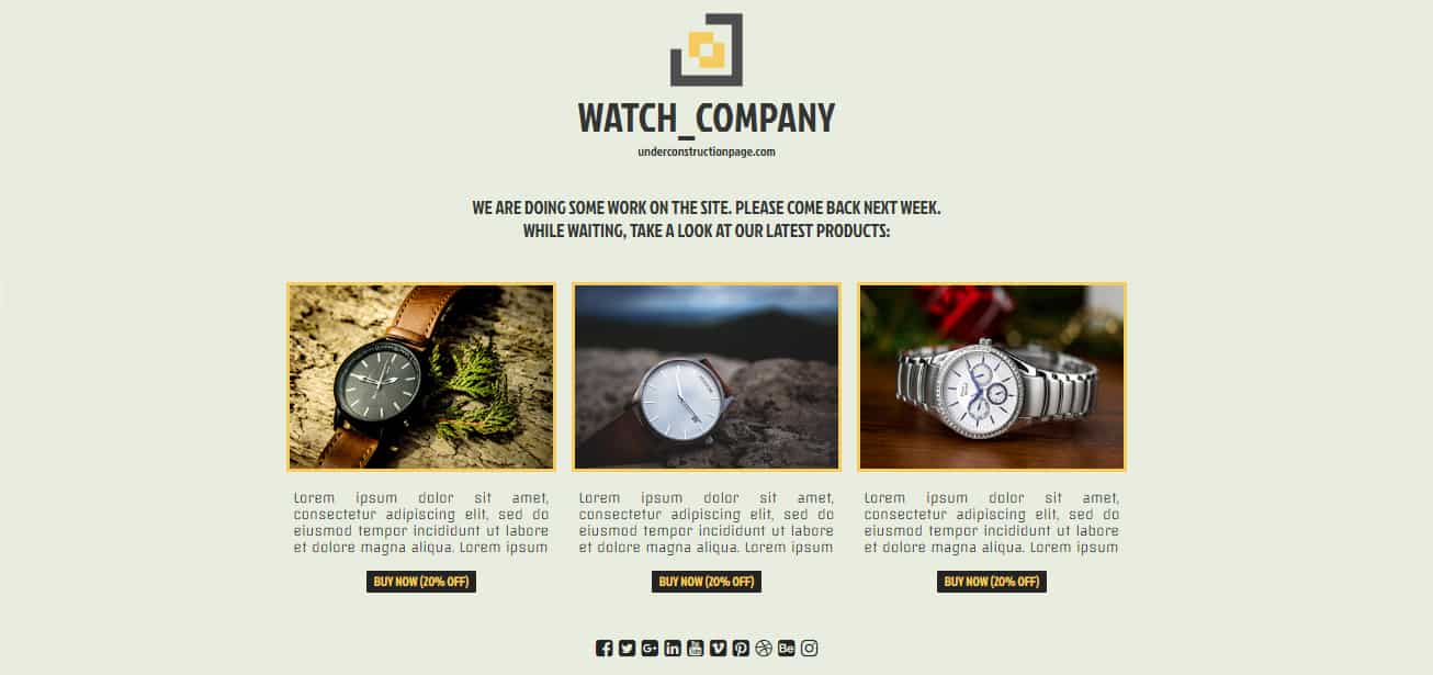 Watch Company Template