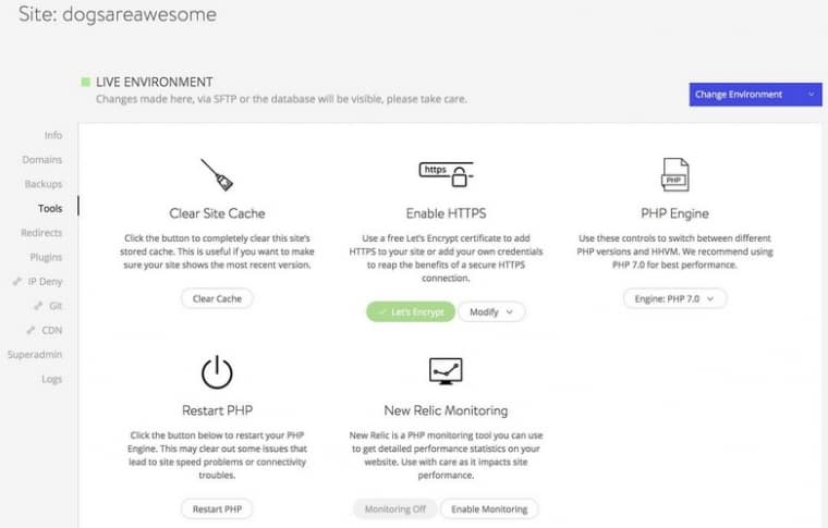 All the dashboard tools are really easy to use - just a few clicks and you're done