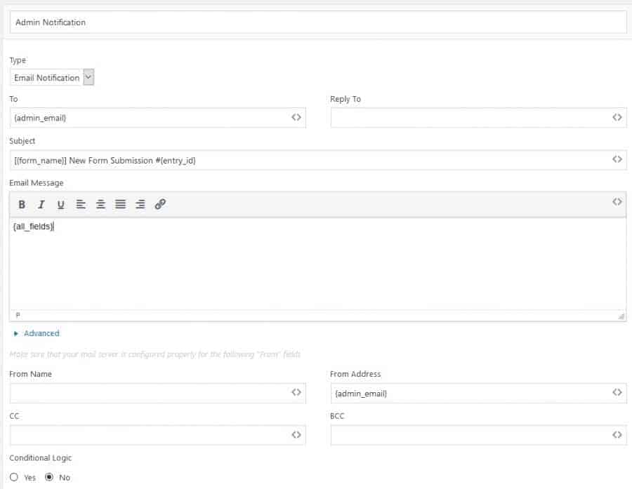 Set up notifications for easier access to form inputs