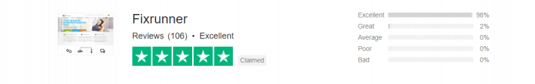 FixRunner reviews on Trustpilot