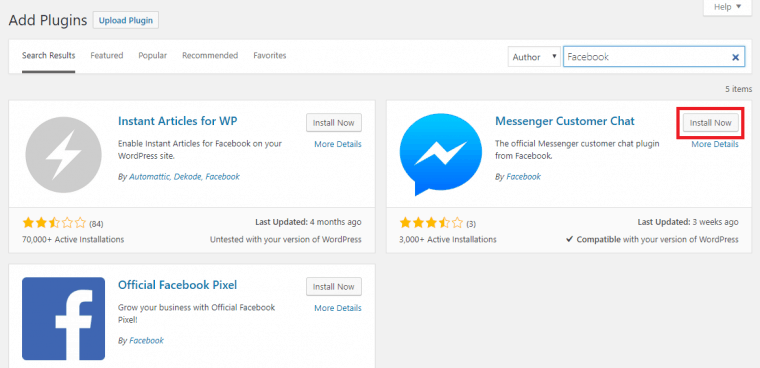 Messenger Chat Plugin