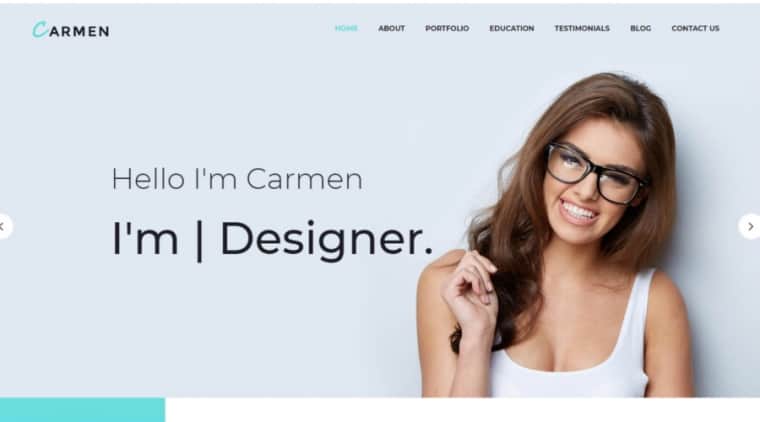 Carmen Personal Profile Website Template