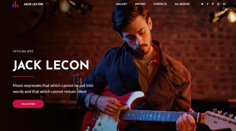 Jack Lecon Singer Landing Page Template