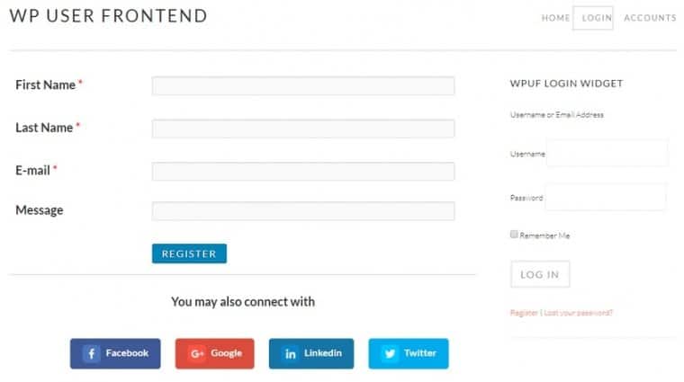 Use social network profiles to sign up