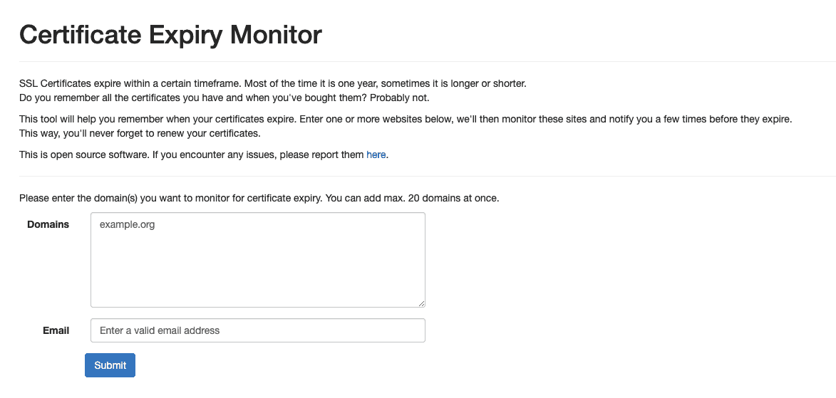 Certificate Expiry Monitor