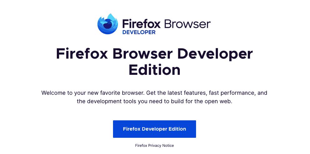 firefox developer