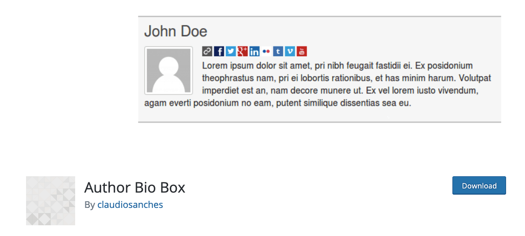 Author Bio Box