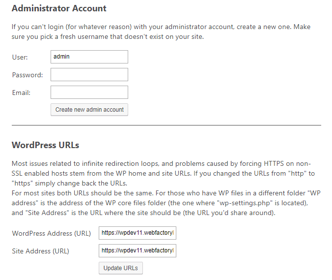 Admin Account
