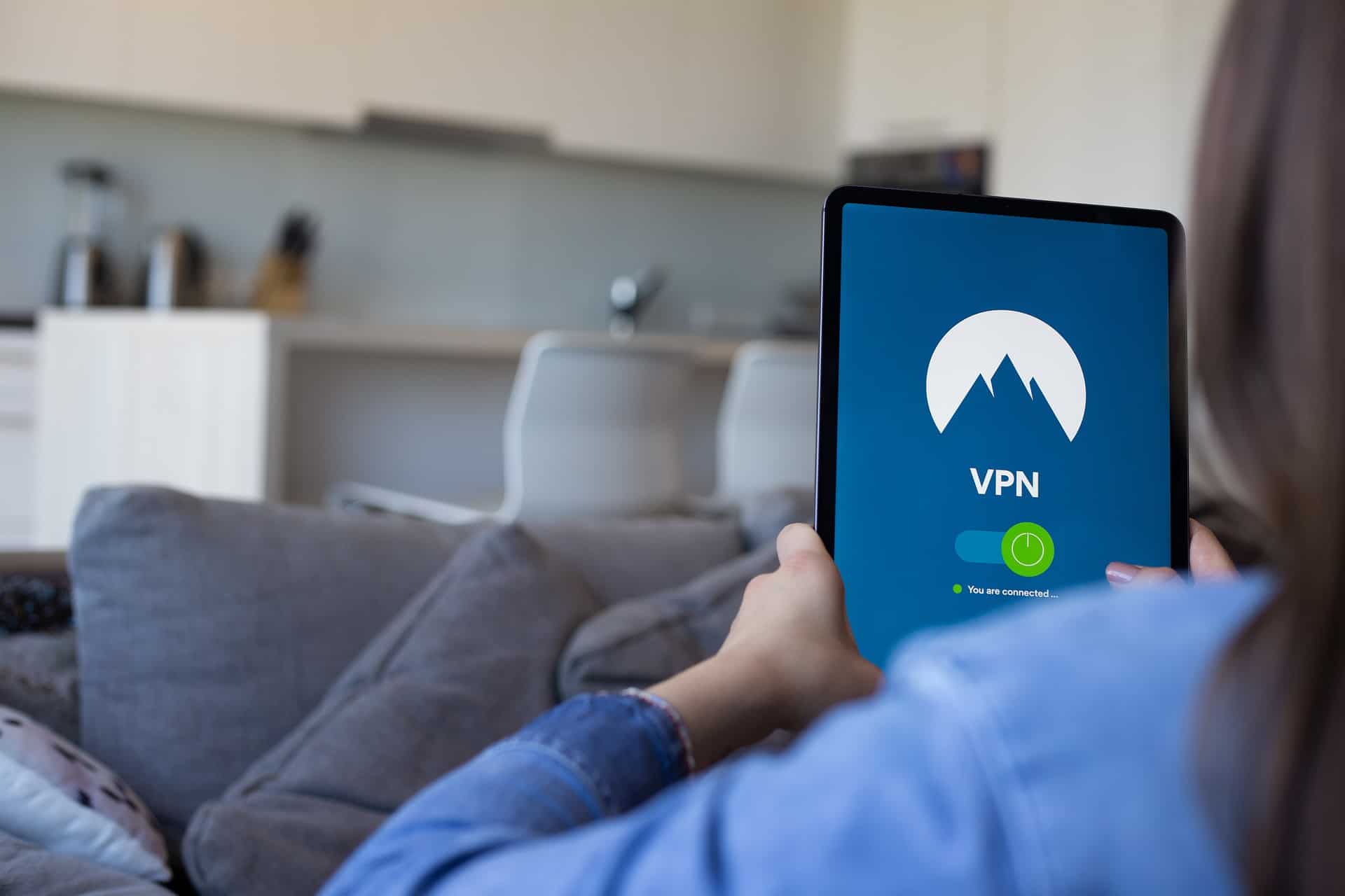 Tablet connected to VPN