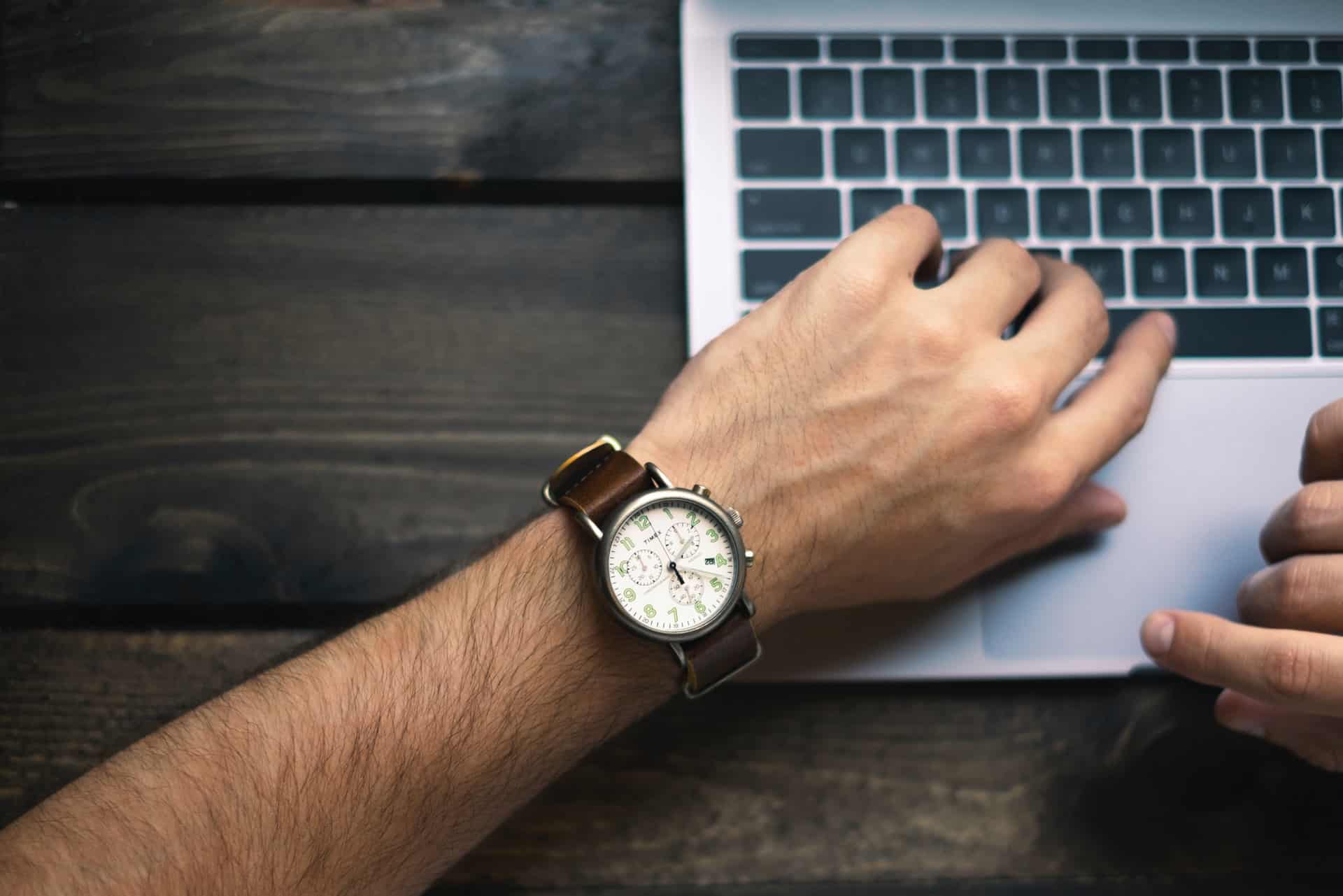 Man checking watch