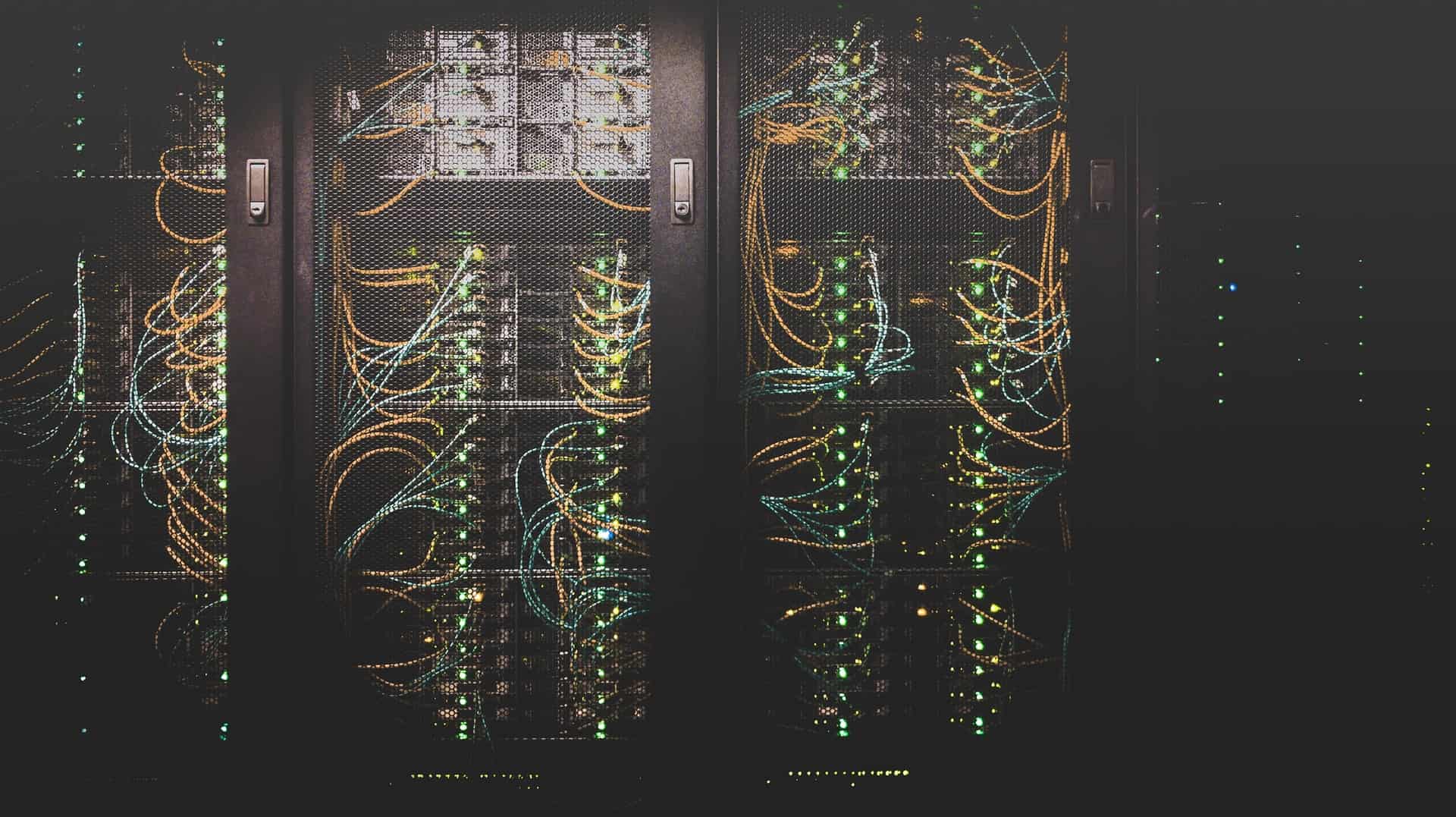 Dark server room