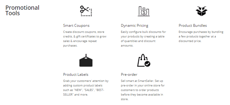 SmartSeller promotional tools