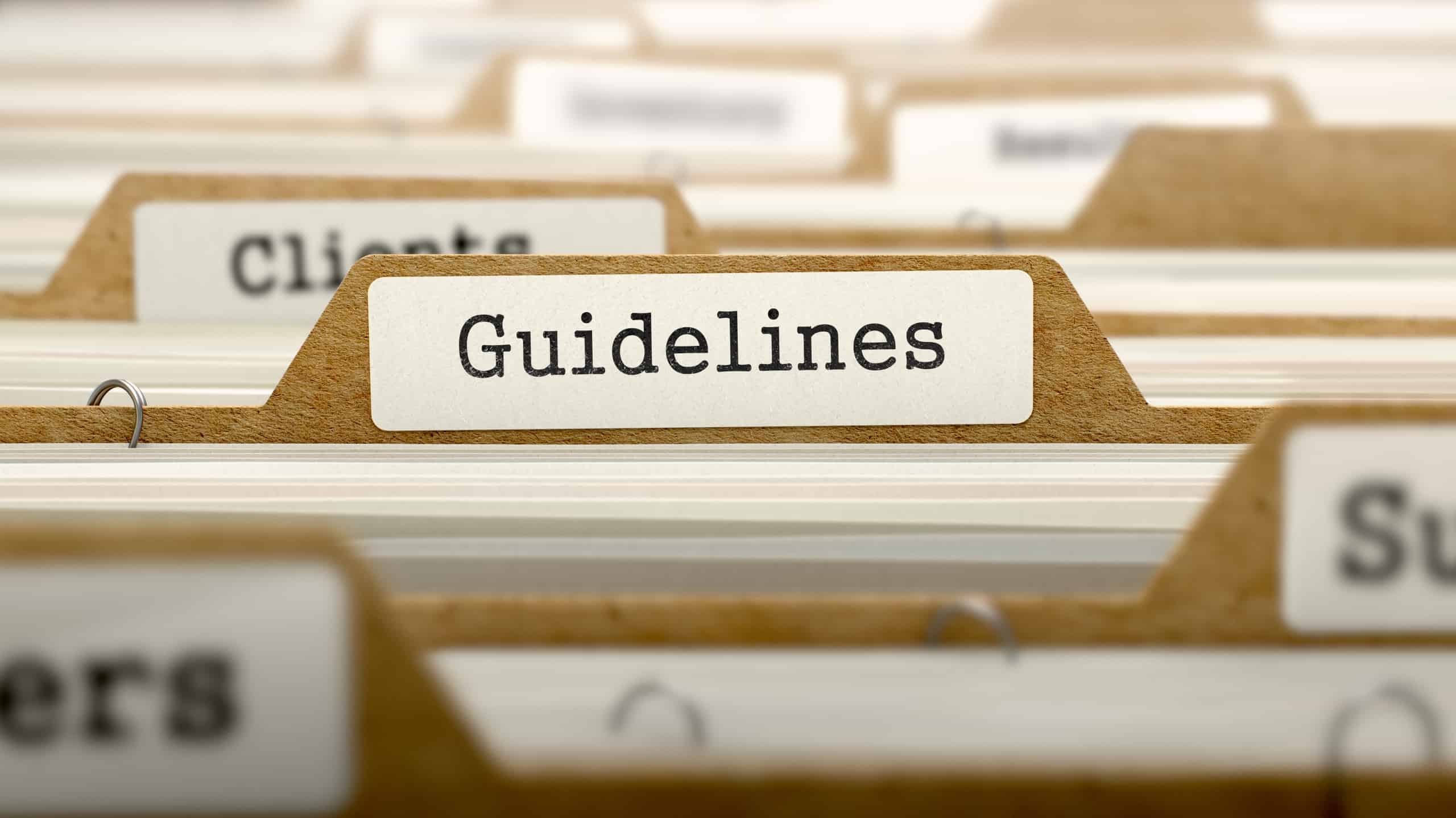 Folder with guidelines