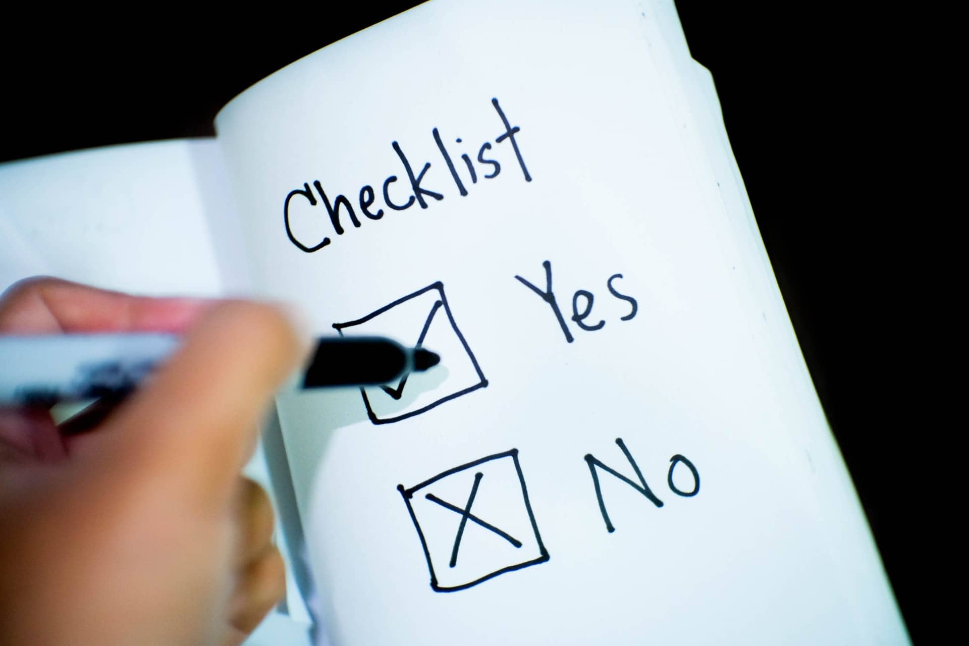 Yes no checklist