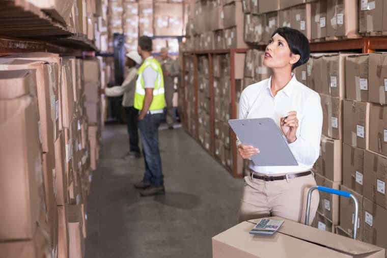 Woman doing inventory management
