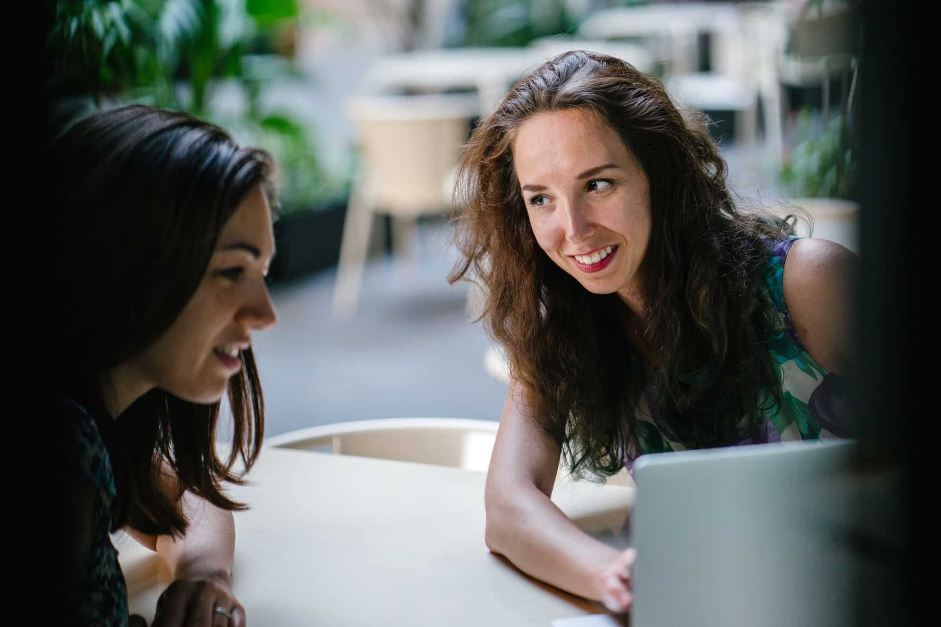 Women looking at laptop screen