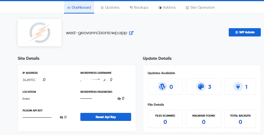 BionicWP dashboard part 2