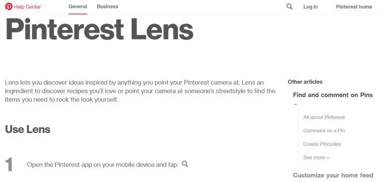 Pinterest help center