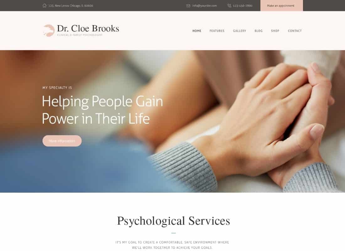 Cloe Brooks | Psychology, Counseling & Medical WordPress Theme + RTL