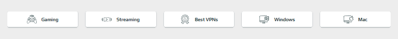 VPNSurfers VPN categories
