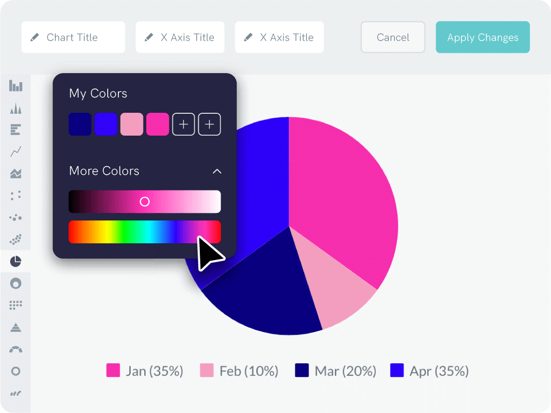 Piktochart pie chart maker