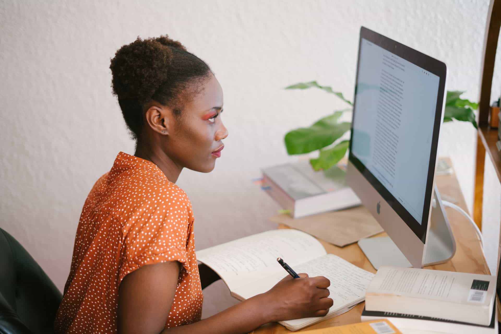 Woman studying