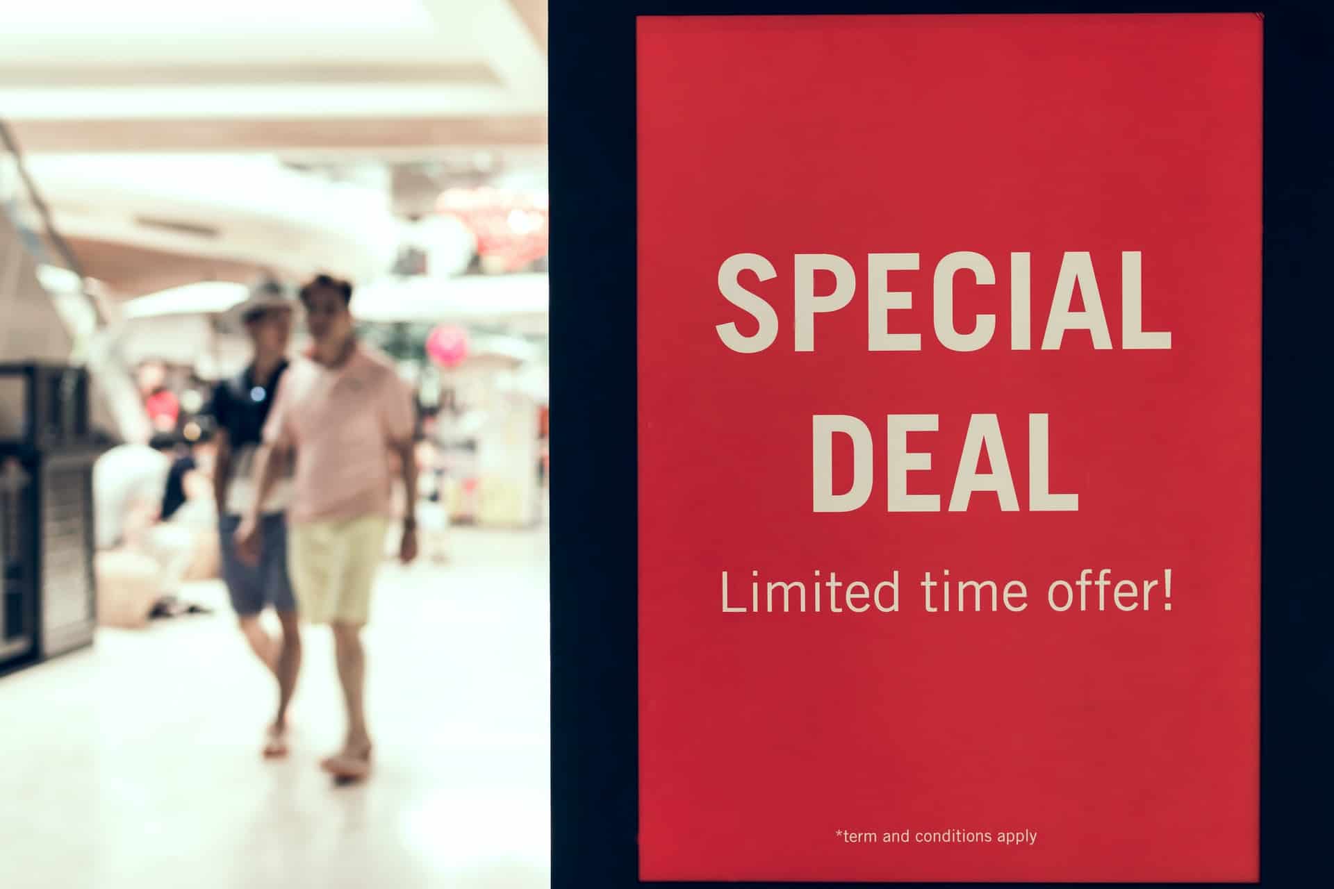 Special deal sign