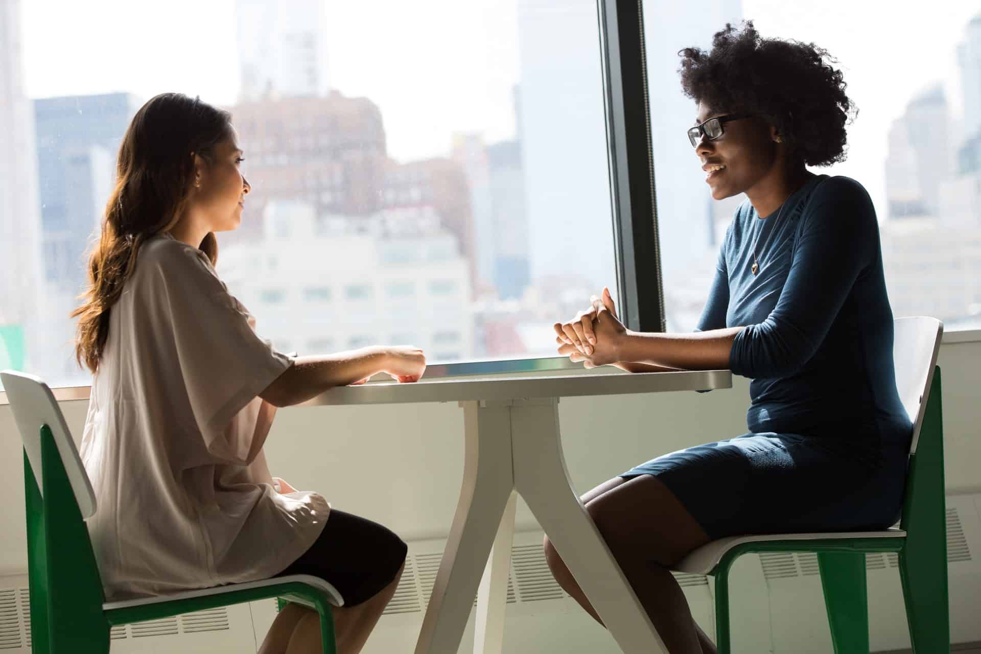 Woman doing interview