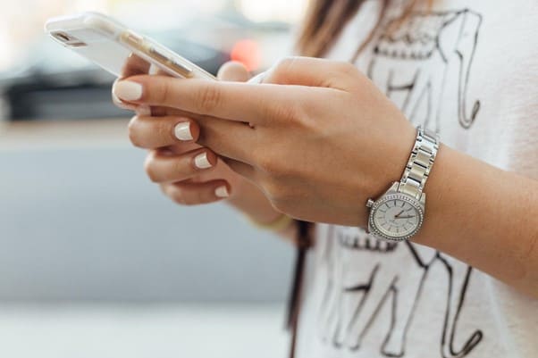 Woman using phone