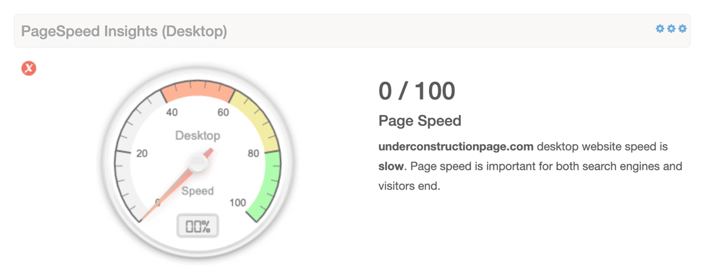 Websiteseostats PageSpeed Insights analysis