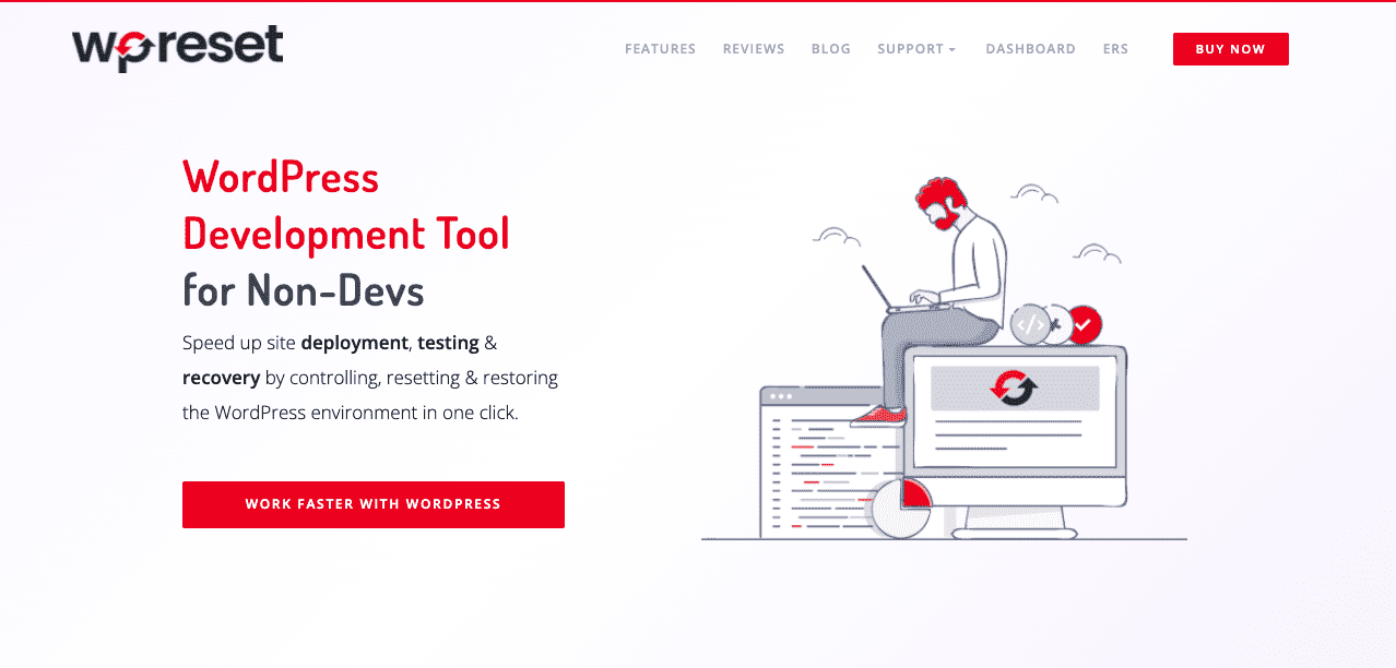 WP Reset landing page