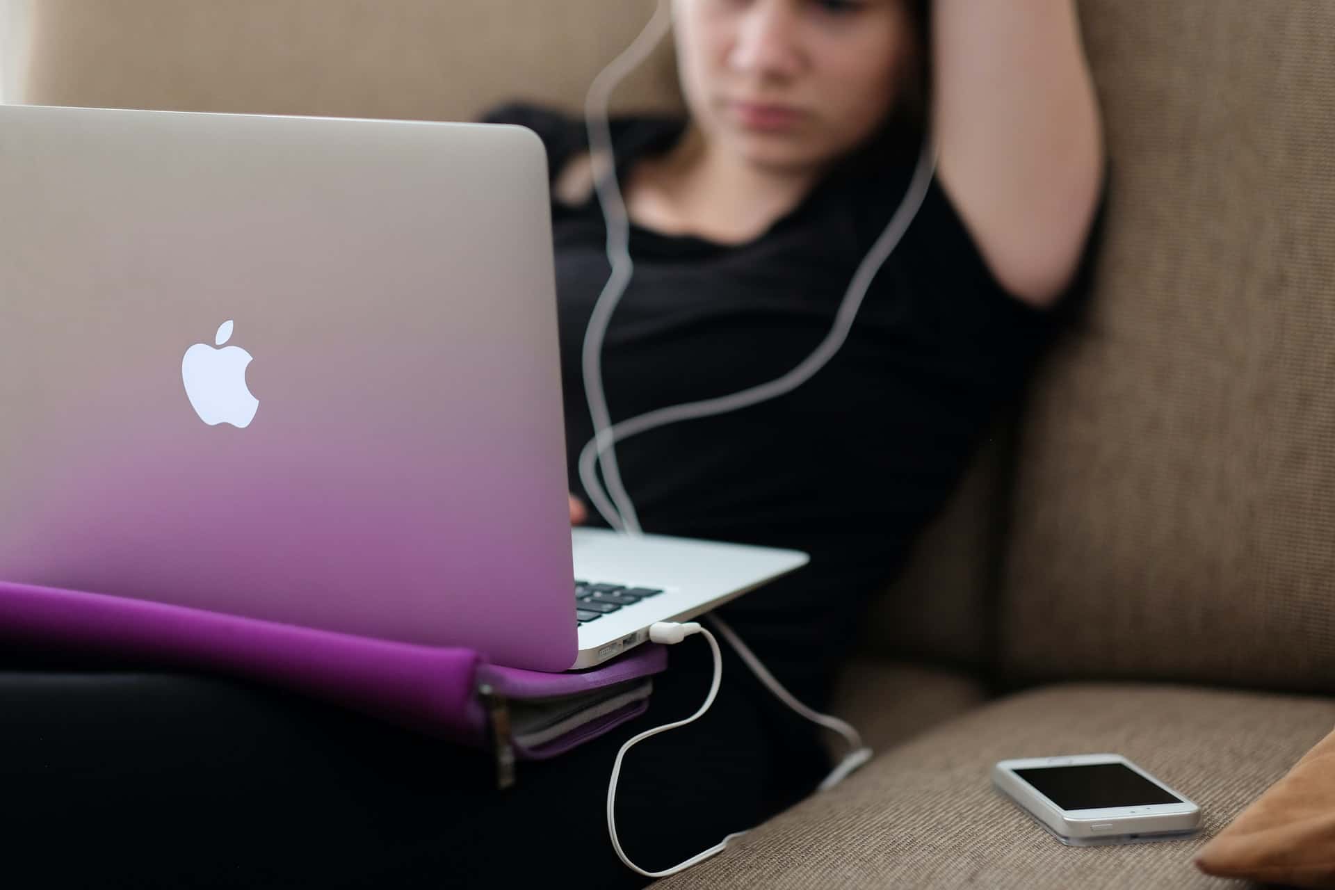 Woman with laptop