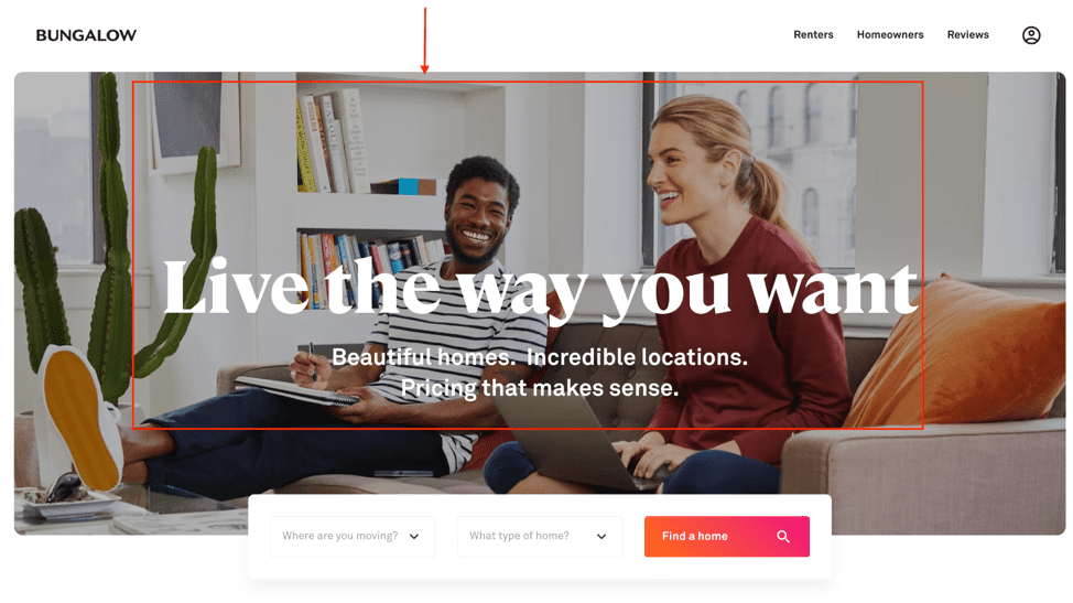 Bungalow landing page