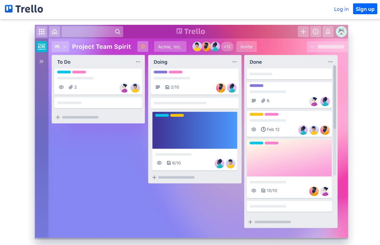 Trello landing page