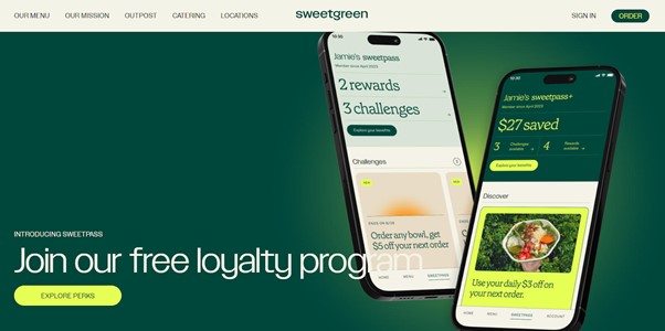 Sweetgreen website